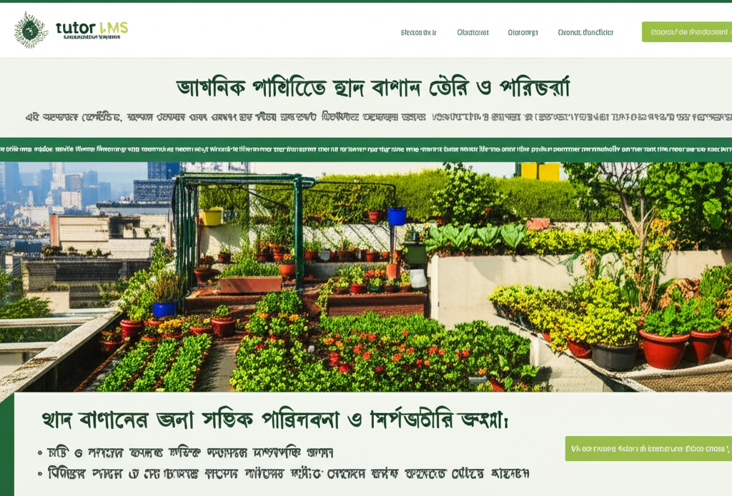 আধুনিক পদ্ধতিতে ছাদ বাগান তৈরি ও পরিচর্যা